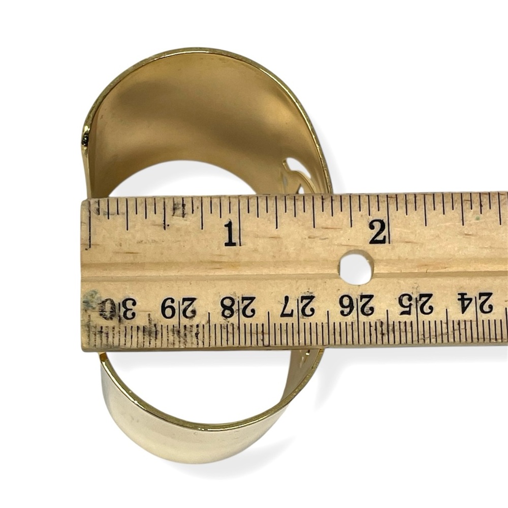 Tory Burch Miller Golden Logo Cuff Bracelet - Picture 8 of 9